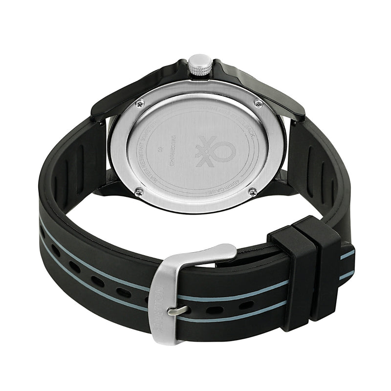 United Colors Of Benetton Black Round Dial Quartz Analog Men Watch Watch United Colors Of Benetton