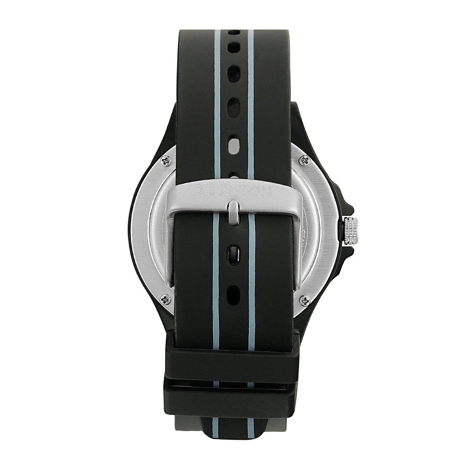 United Colors Of Benetton Black Round Dial Quartz Analog Men Watch