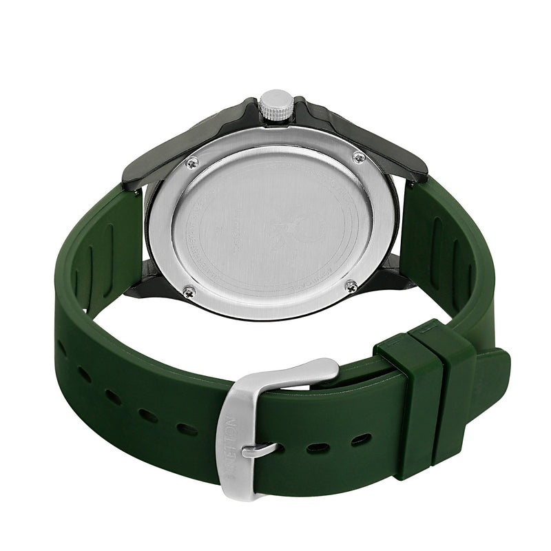 United Colors Of Benetton Black & Green Round Dial Quartz Analog Men Watch Watch United Colors Of Benetton