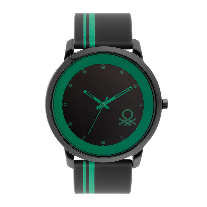 United Colors Of Benetton Black Round Dial Quartz Analog Men Watch Watch United Colors Of Benetton