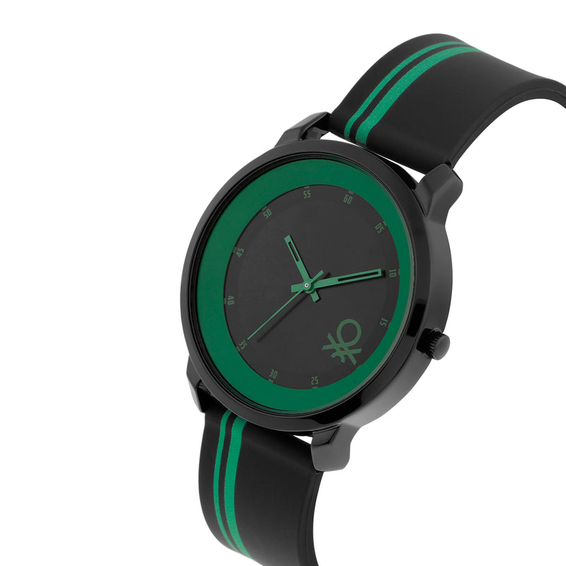 United Colors Of Benetton Black Round Dial Quartz Analog Men Watch Watch United Colors Of Benetton