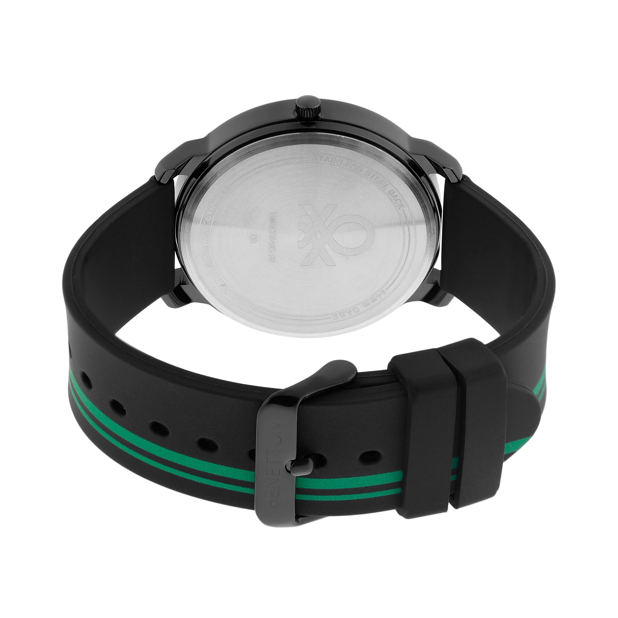 United Colors Of Benetton Black Round Dial Quartz Analog Men Watch Watch United Colors Of Benetton
