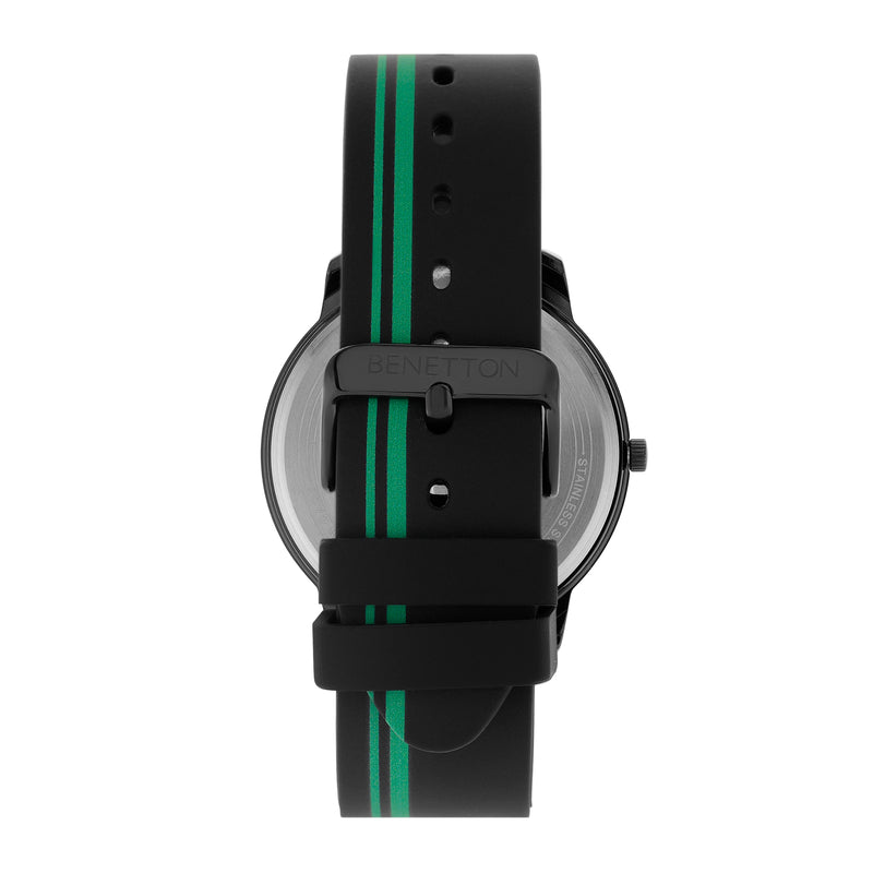 United Colors Of Benetton Black Round Dial Quartz Analog Men Watch Watch United Colors Of Benetton