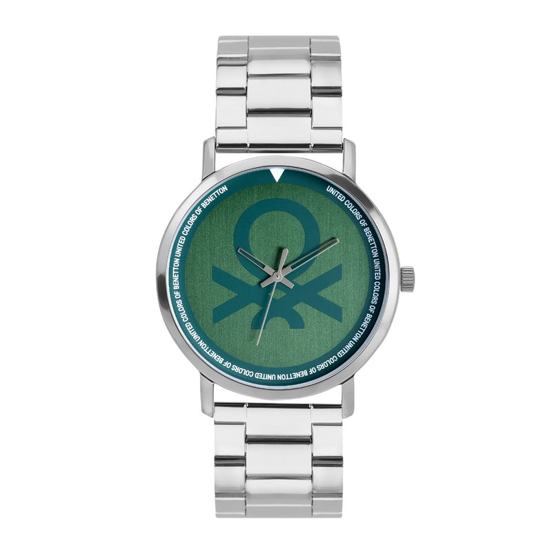 United Colors Of Benetton Green Round Dial Quartz Analog Men Watch Watch United Colors Of Benetton