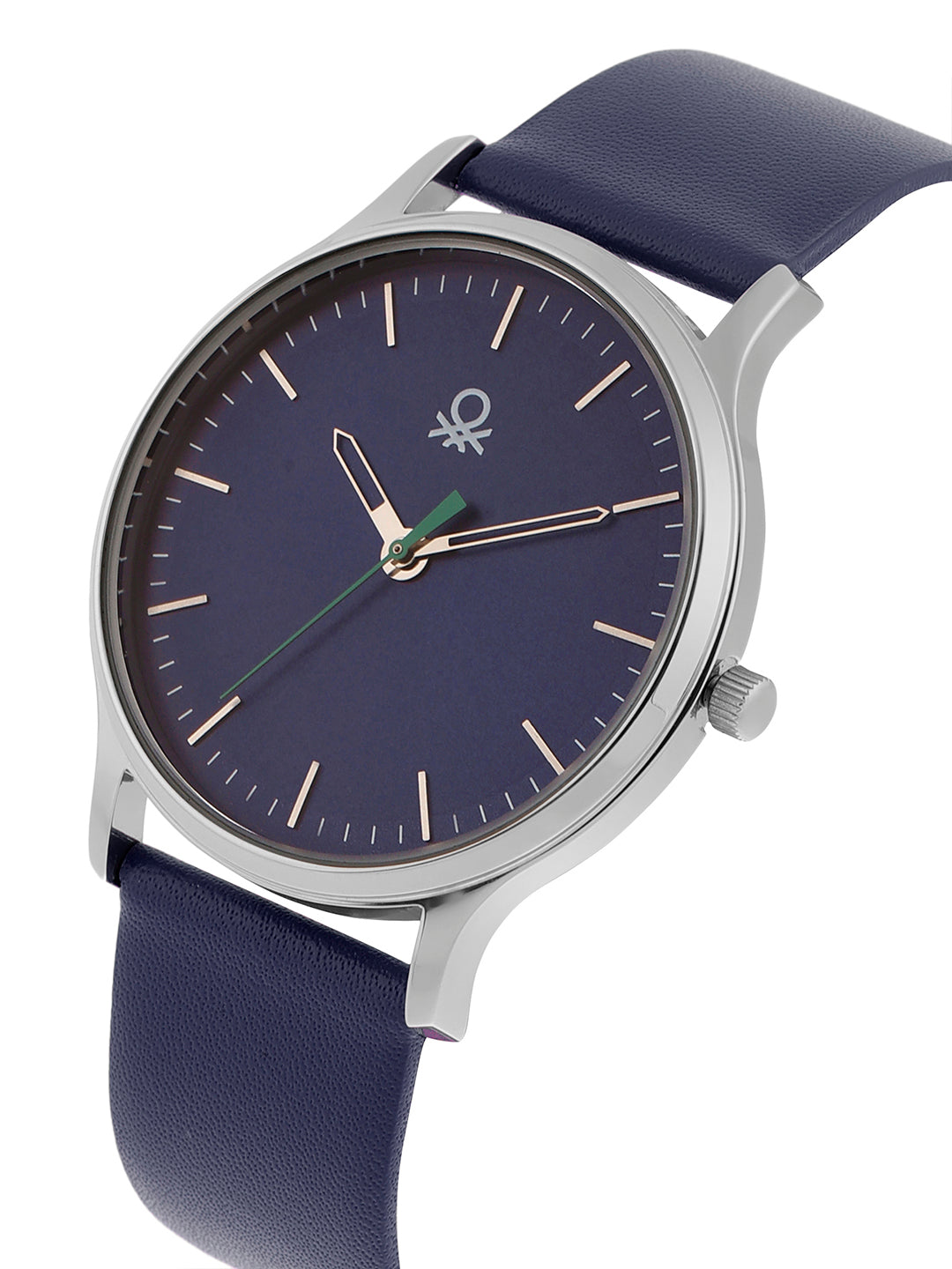 United Colors Of Benetton Iconic Leather Blue Round Dial Analog Men Watch Watch United Colors Of Benetton