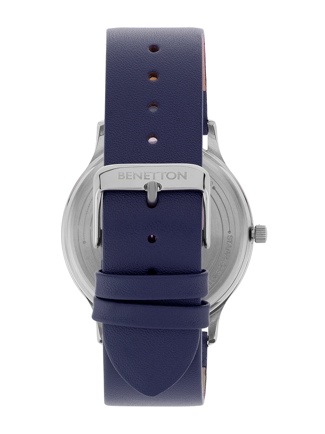 United Colors Of Benetton Iconic Leather Blue Round Dial Analog Men Watch Watch United Colors Of Benetton