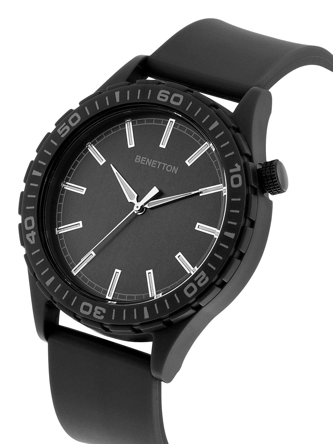 United Colors Of Benetton Iconic Black Round Dial Analog Mens Watch