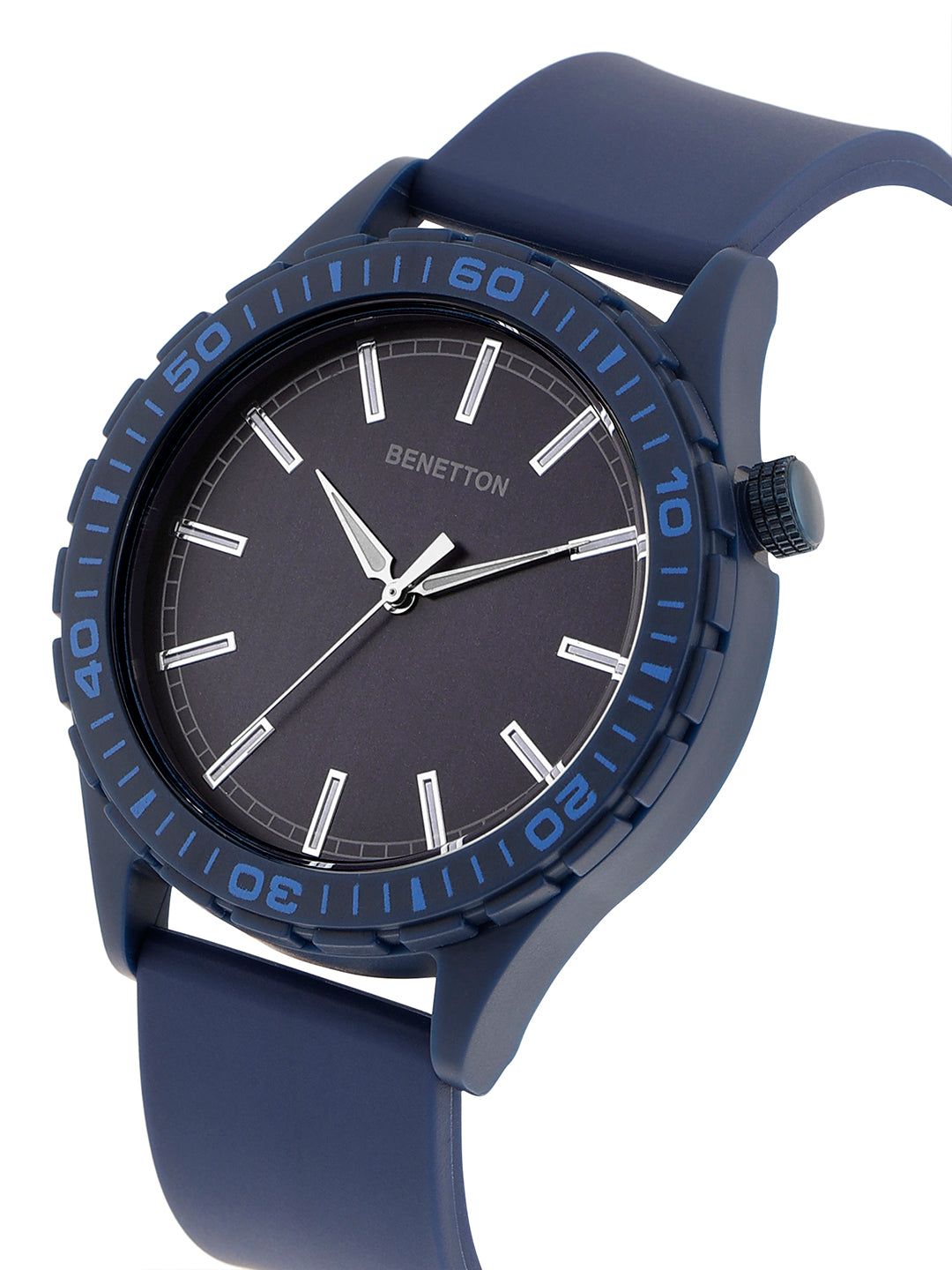 United Colors Of Benetton Iconic Blue Round Dial Analog Men Watch