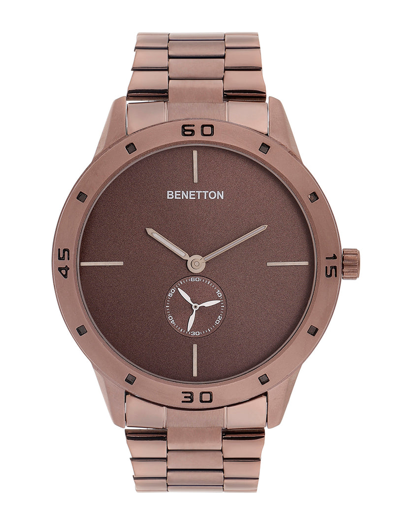 United Colors Of Benetton Iconic Brown Round Dial Analog Men Watch Watch United Colors Of Benetton