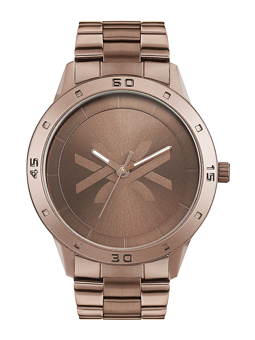 United Colors Of Benetton Brown Round Dial Quartz Analog Men Watch