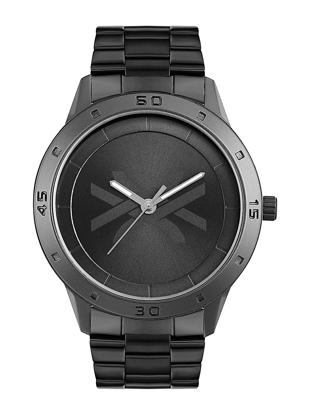 United Colors Of Benetton Black Round Dial Quartz Analog Men Watch