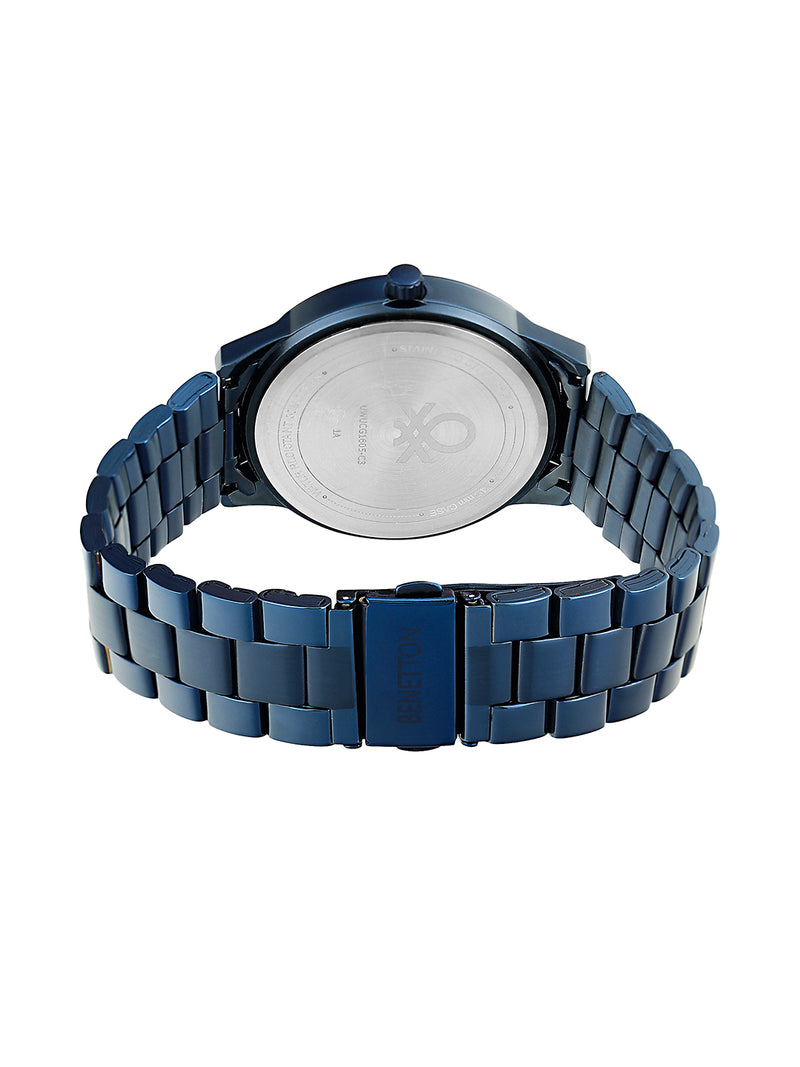 United Colors Of Benetton Blue Round Dial Quartz Analog Women Watch Watch United Colors Of Benetton