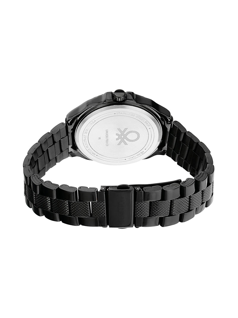 United Colors Of Benetton Black Round Dial Quartz Analog Men Watch Watch United Colors Of Benetton