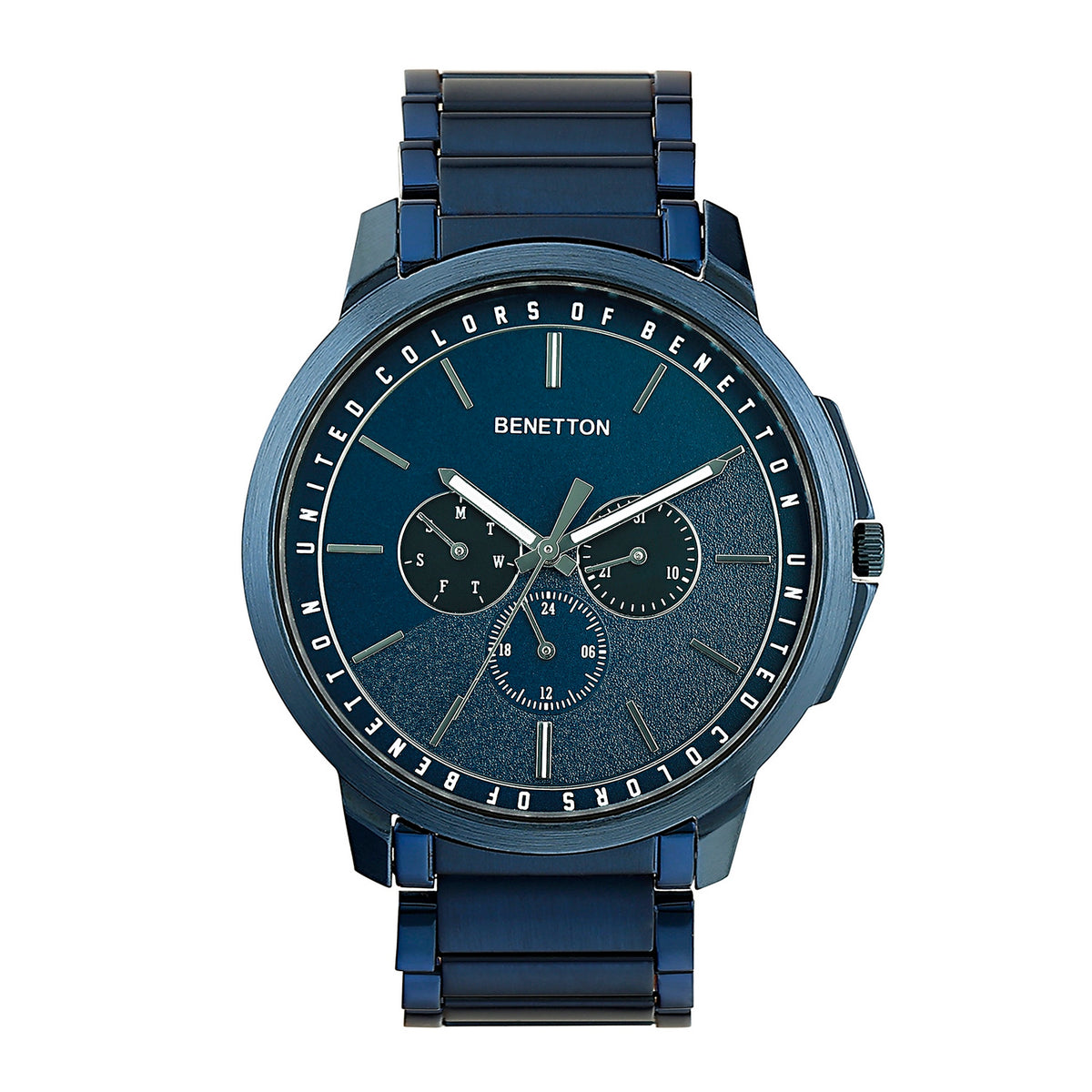 United Colors Of Benetton Blue Round Dial Quartz Analog Men Watch