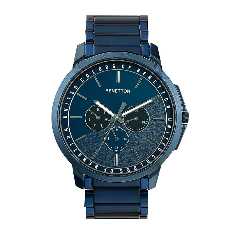 United Colors Of Benetton Blue Round Dial Quartz Analog Men Watch Watch United Colors Of Benetton