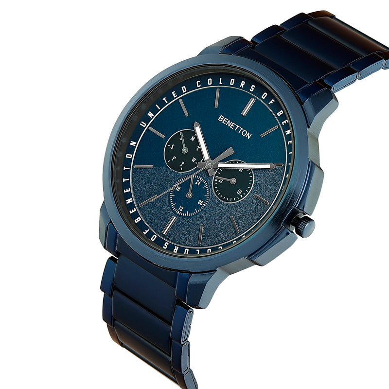 United Colors Of Benetton Blue Round Dial Quartz Analog Men Watch Watch United Colors Of Benetton
