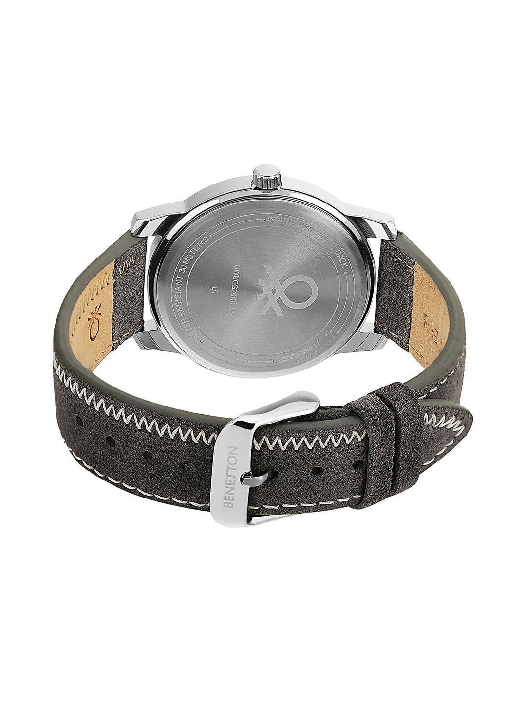 United Colors Of Benetton Leather Black Round Dial Quartz Analog Men Watch
