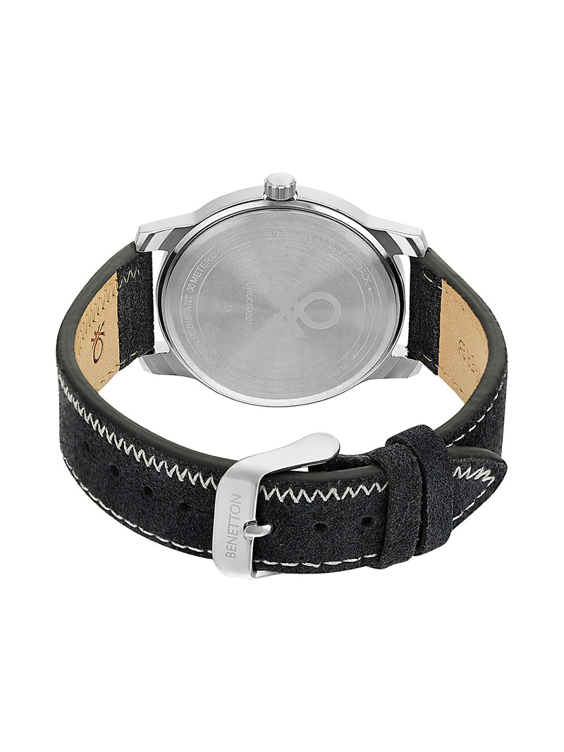 United Colors Of Benetton Leather Blue Round Dial Quartz Analog Men Watch Watch United Colors Of Benetton