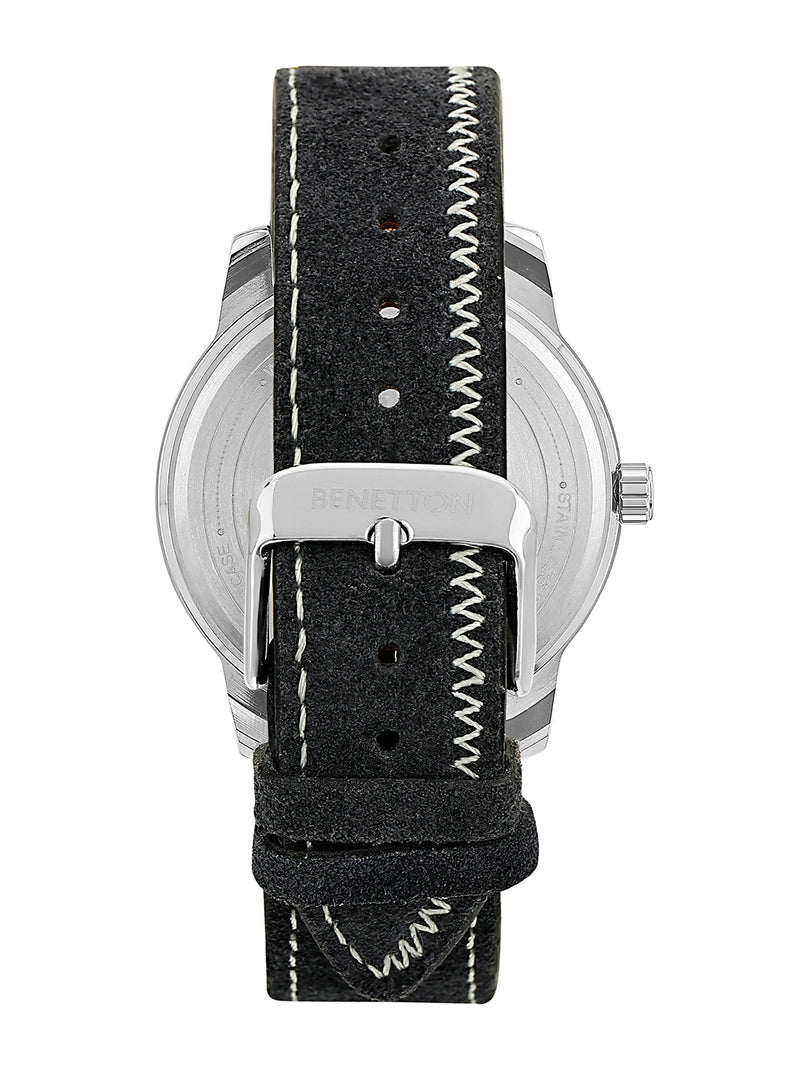 United Colors Of Benetton Leather Blue Round Dial Quartz Analog Men Watch Watch United Colors Of Benetton