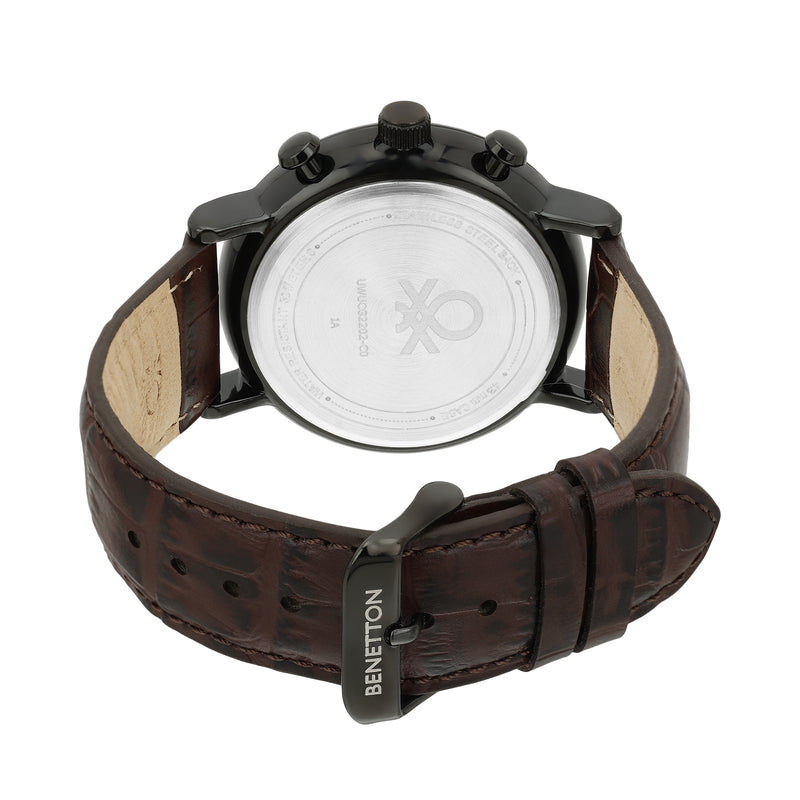 United Colors Of Benetton Leather Green Round Dial Quartz Analog Men Watch Watch United Colors Of Benetton