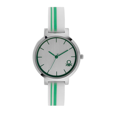 United Colors Of Benetton Silver Round Dial Quartz Analog Women Watch Watch United Colors Of Benetton