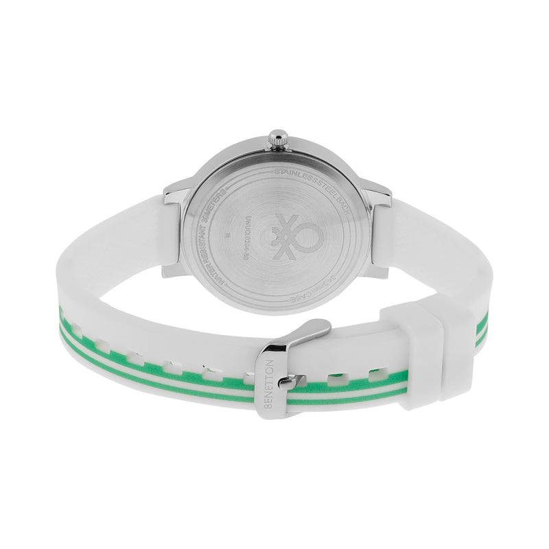 United Colors Of Benetton Silver Round Dial Quartz Analog Women Watch Watch United Colors Of Benetton