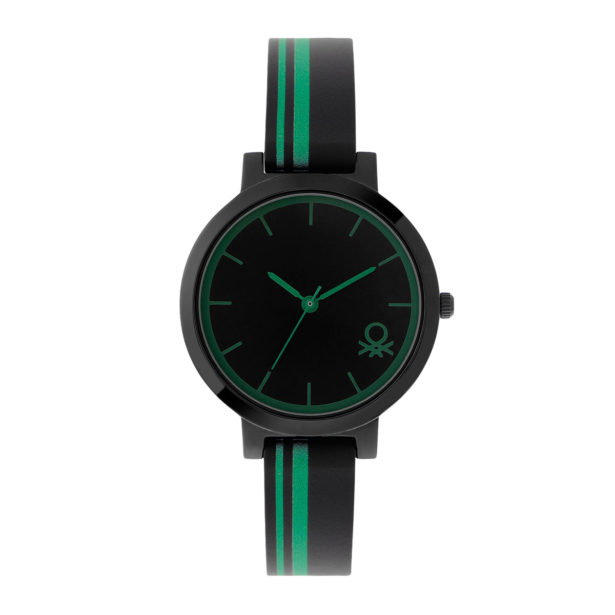 United Colors Of Benetton Black Round Dial Quartz Analog Women Watch