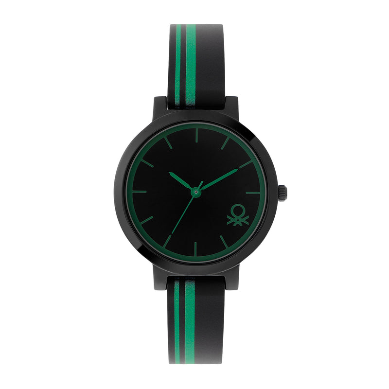 United Colors Of Benetton Black Round Dial Quartz Analog Women Watch Watch United Colors Of Benetton