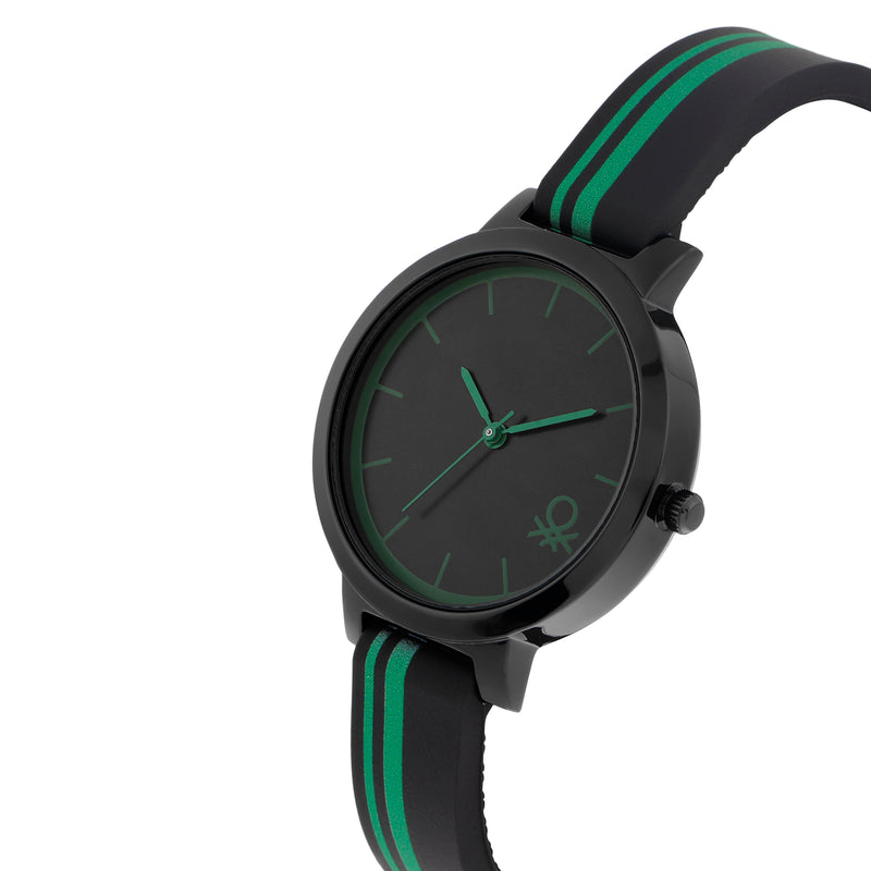 United Colors Of Benetton Black Round Dial Quartz Analog Women Watch Watch United Colors Of Benetton
