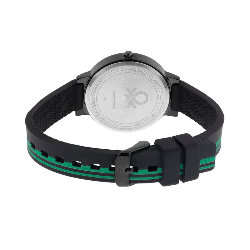 United Colors Of Benetton Black Round Dial Quartz Analog Women Watch Watch United Colors Of Benetton