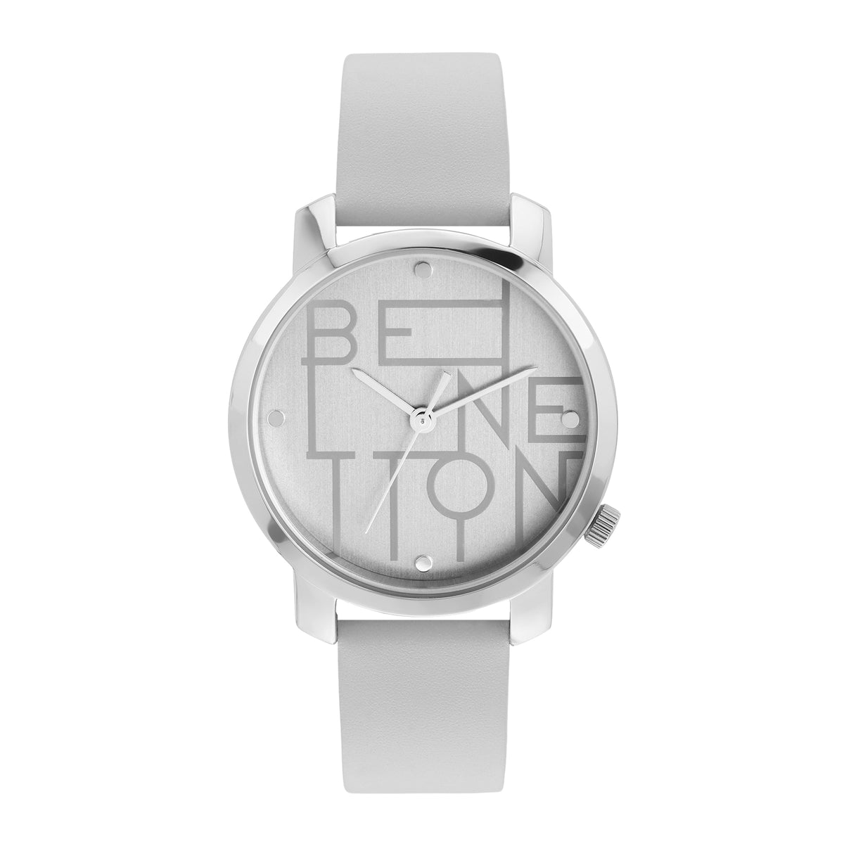 United Colors of Benetton Iconic Silver Dial Round Case Quartz