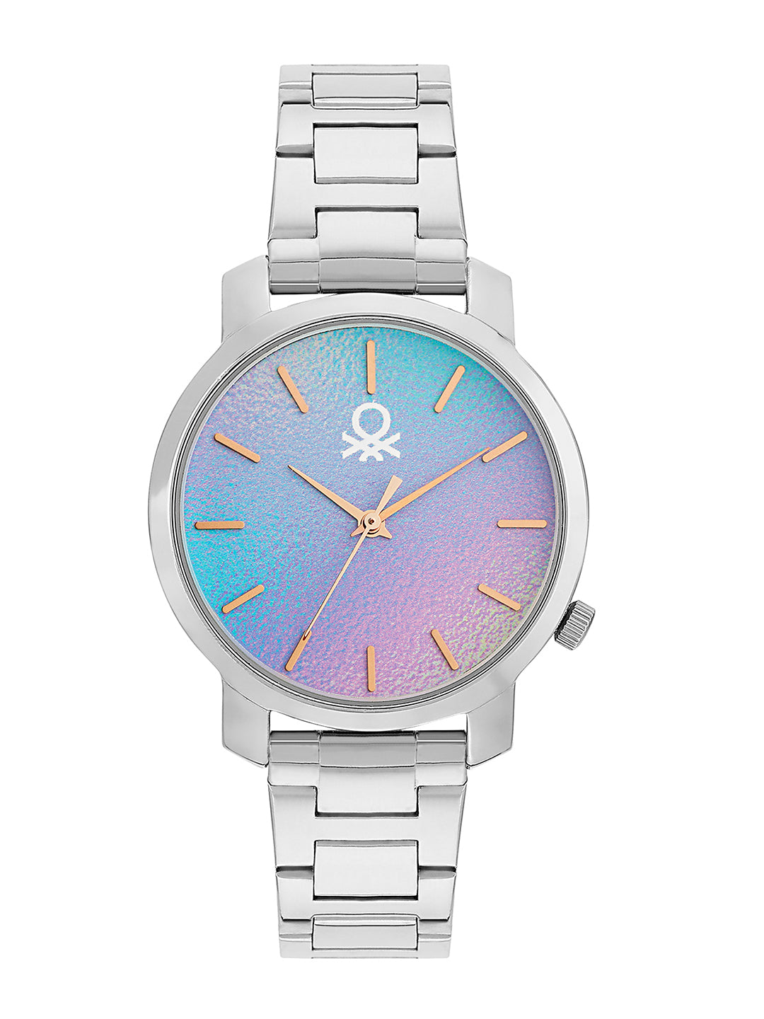 United Colors Of Benetton Purple/Blue Round Dial Quartz Analog Women Watch