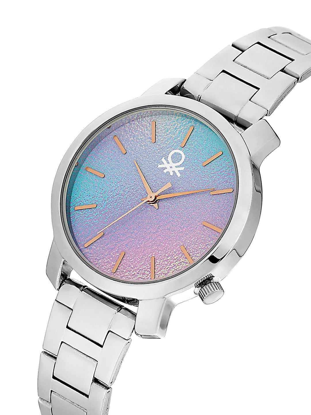 United Colors Of Benetton Purple/Blue Round Dial Quartz Analog Women Watch