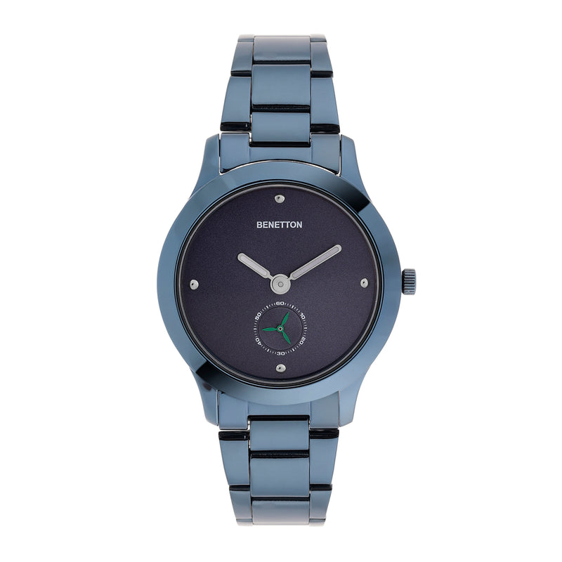United Colors Of Benetton Blue Round Dial Quartz Analog Women Watch Watch United Colors Of Benetton