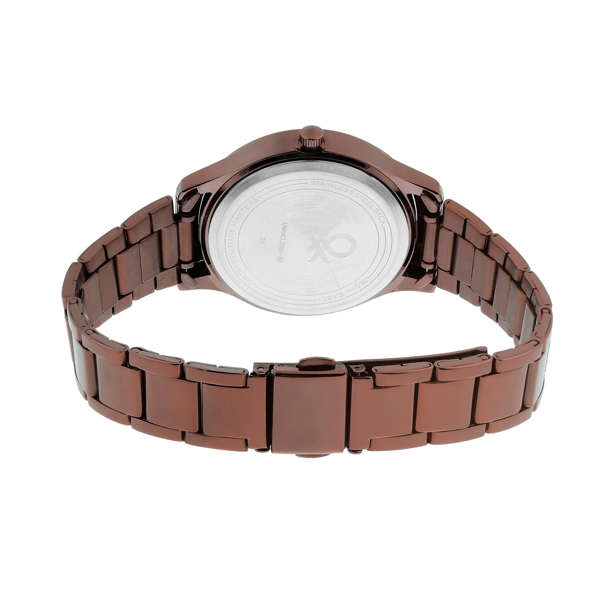 United Colors Of Benetton Brown Round Dial Quartz Analog Women Watch Watch United Colors Of Benetton