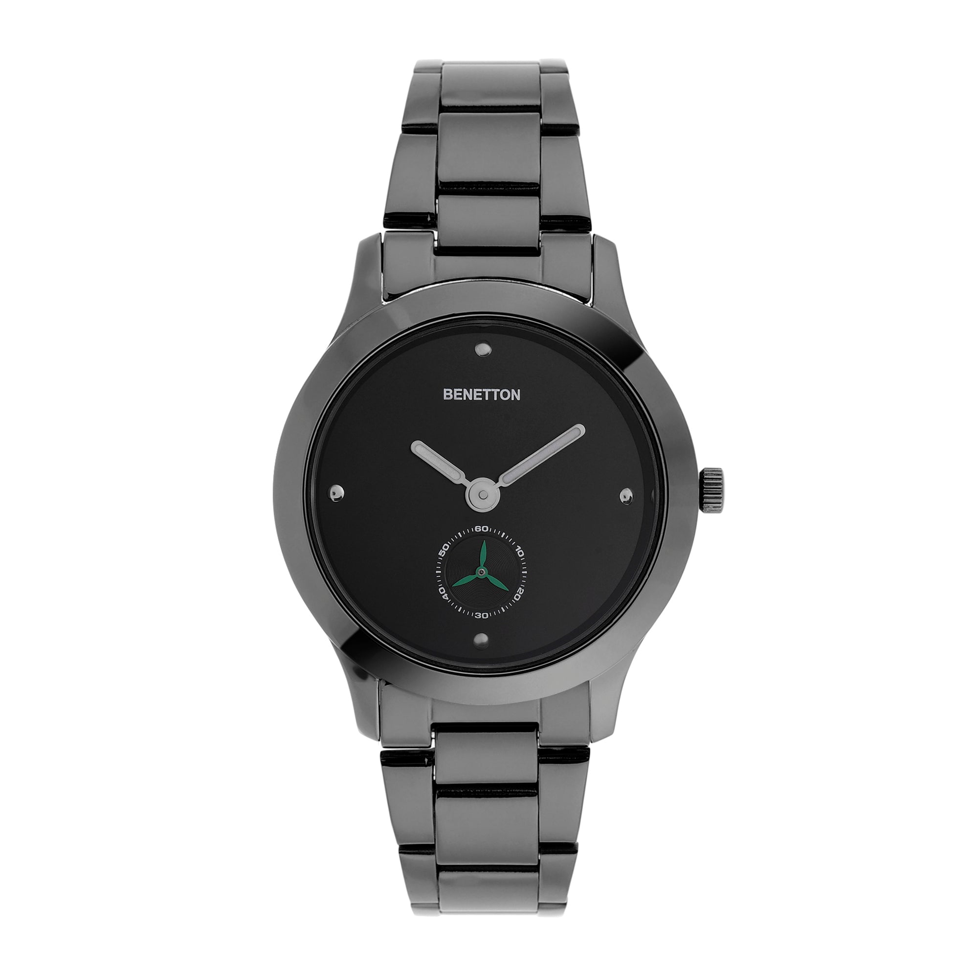 United Colors Of Benetton Black Round Dial Quartz Analog Women Watch Watch United Colors Of Benetton