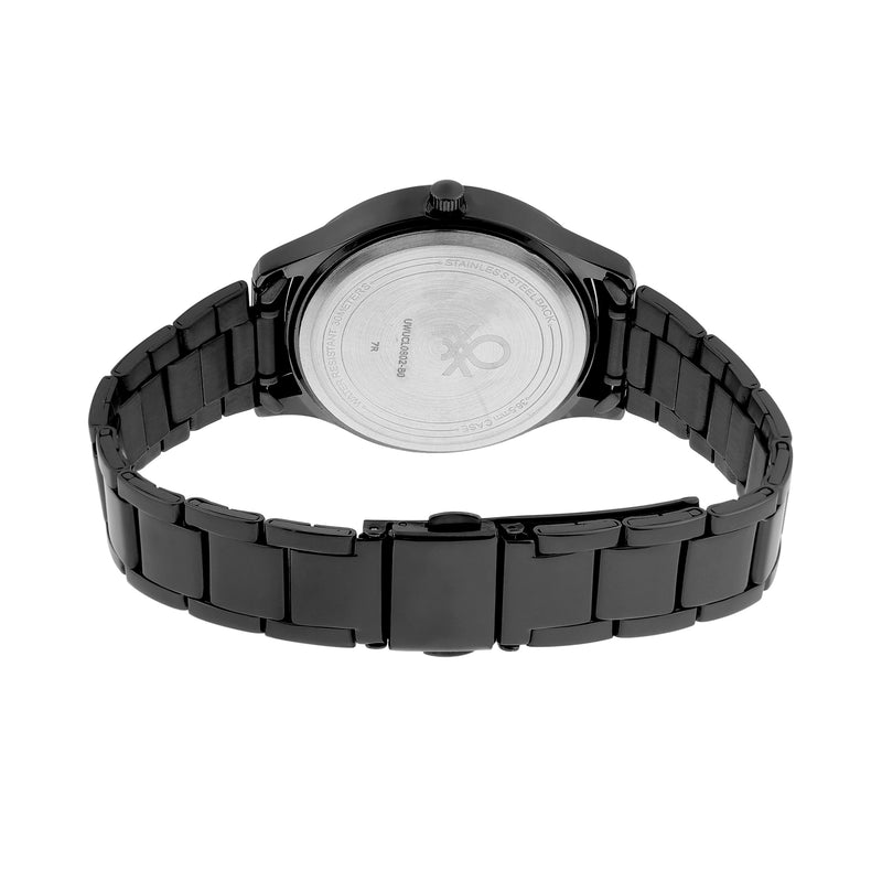 United Colors Of Benetton Black Round Dial Quartz Analog Women Watch Watch United Colors Of Benetton