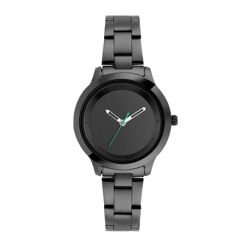United Colors Of Benetton Black Round Dial Quartz Analog Women Watch Watch United Colors Of Benetton