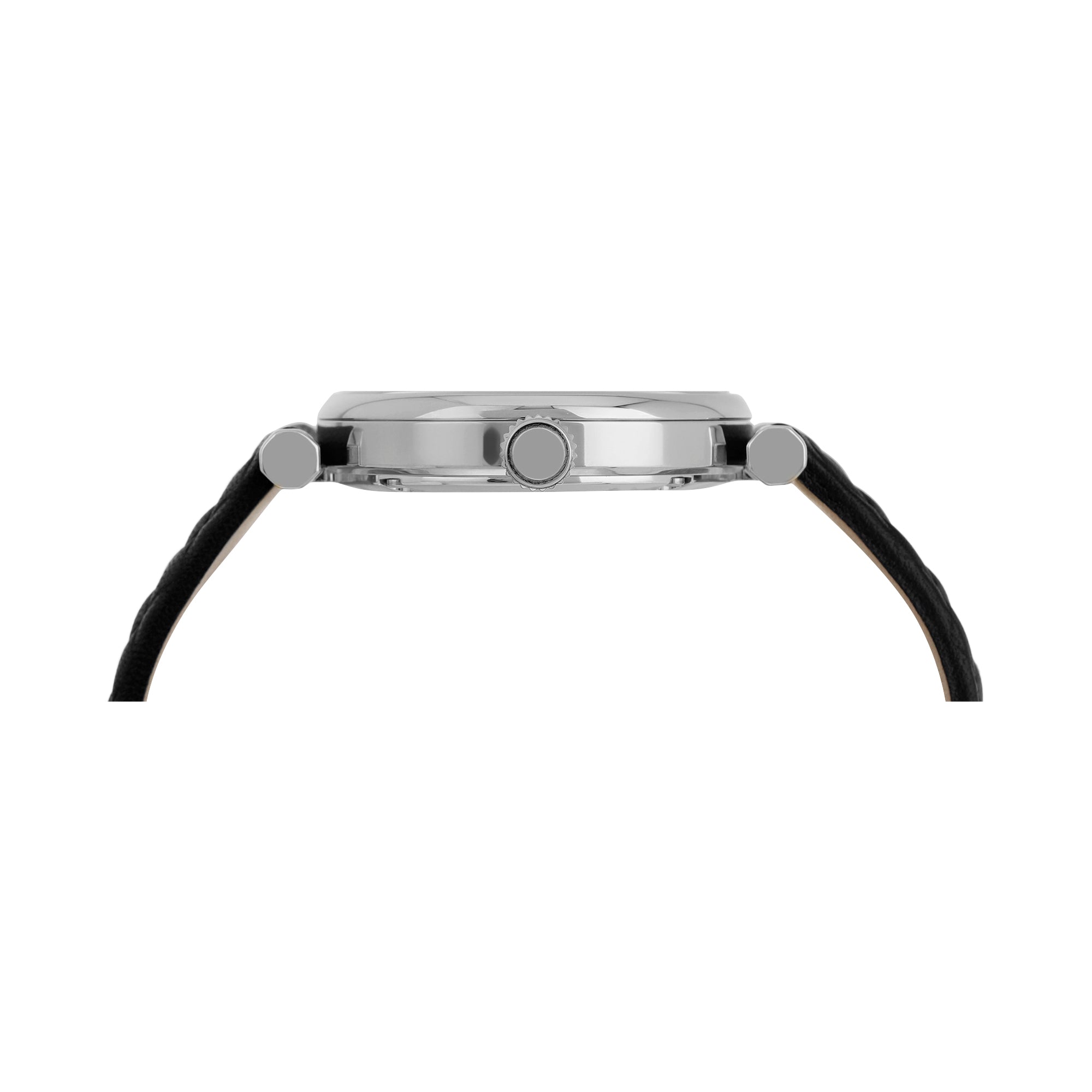 Versace Leather Black Round Dial Quartz Analog Women Watch