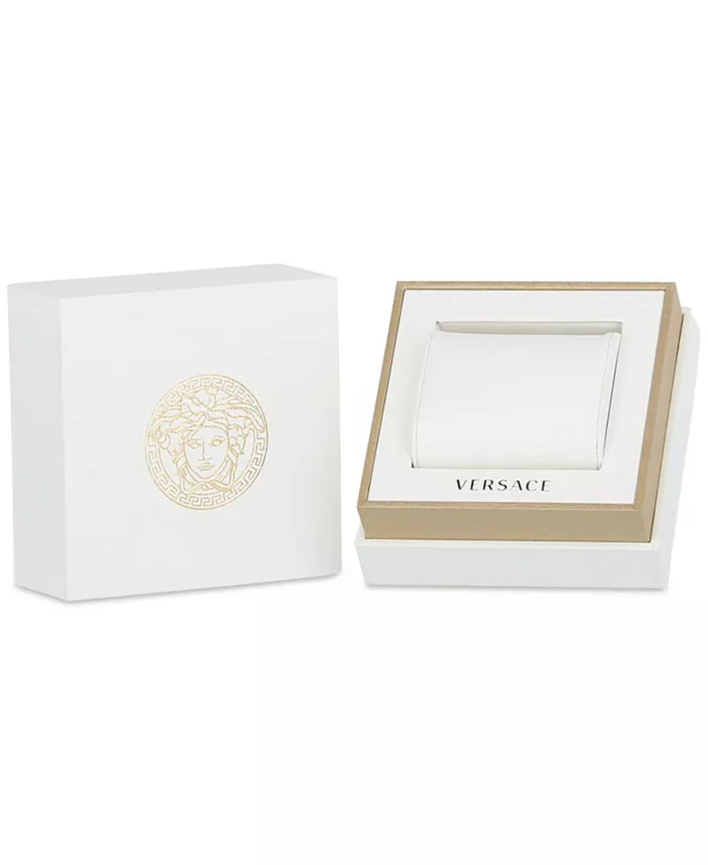 Versace New Lady Silver Round Dial Quartz Analog Women Watch Watch Versace