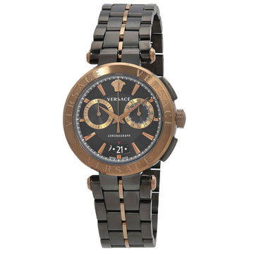 Versace Aion Black Round Dial Quartz Analog Men Watch Watch Versace