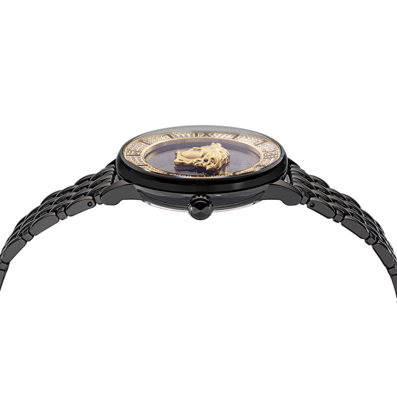 Versace La Medusa Black Round Dial Quartz Women Watch Watch Versace