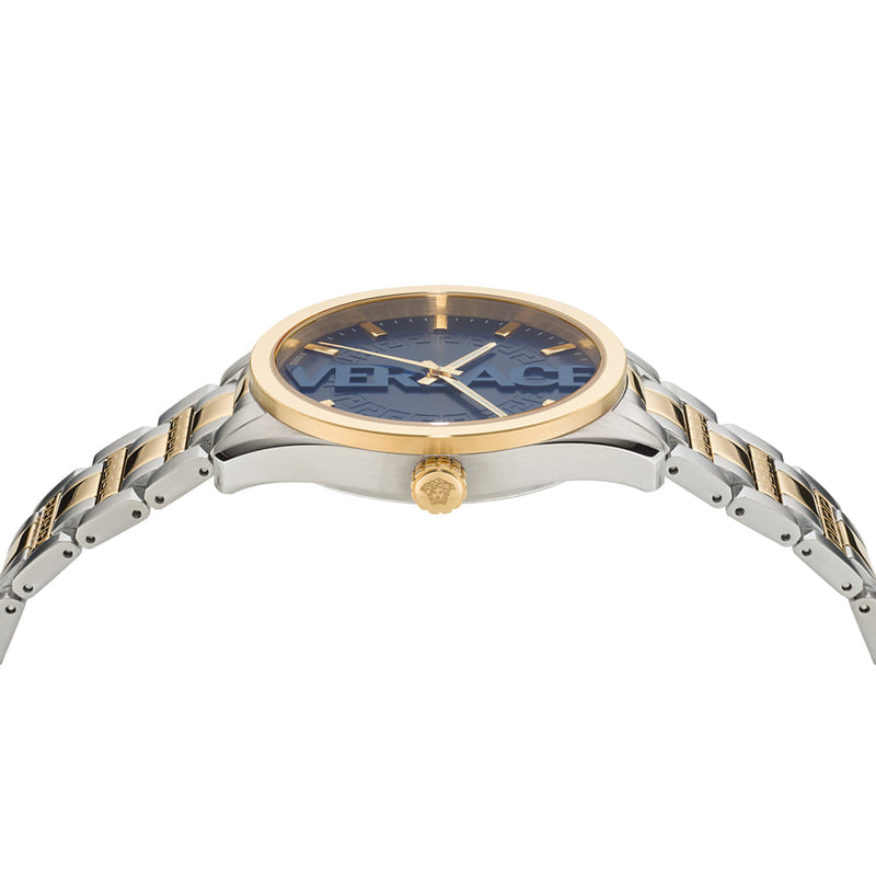 Versace Vertical Stainless Steel Round Dial Quartz Men Watch Watch Versace