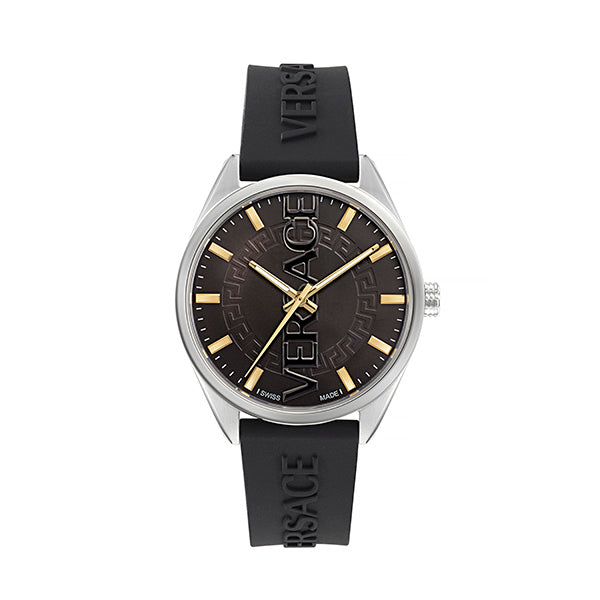 Versace V-Vertical Black Round Dial Quartz Analog Men Watch Watch Versace