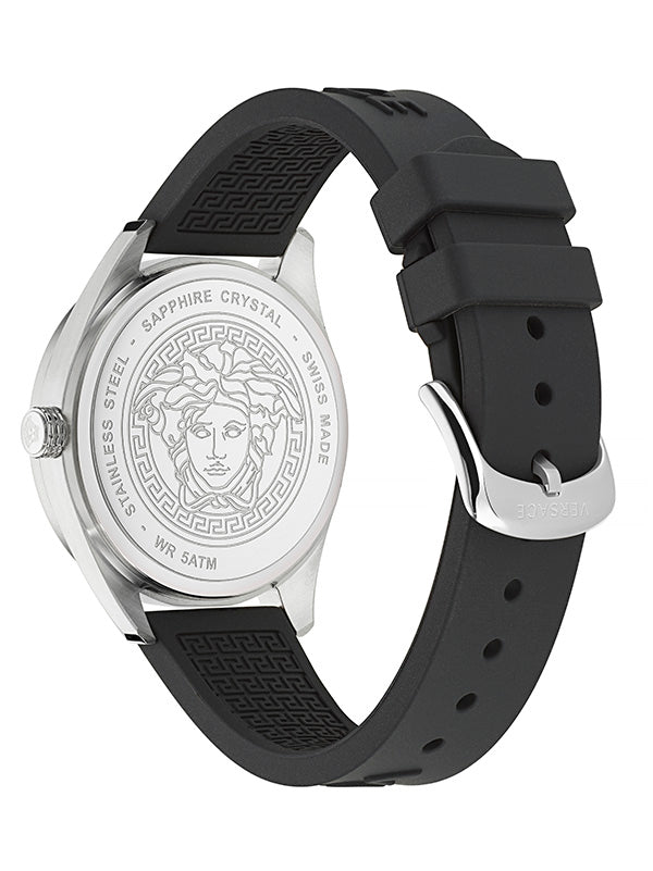 Versace V-Vertical Black Round Dial Quartz Analog Men Watch Watch Versace