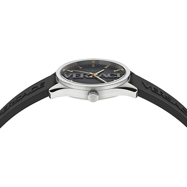 Versace V-Vertical Black Round Dial Quartz Analog Men Watch