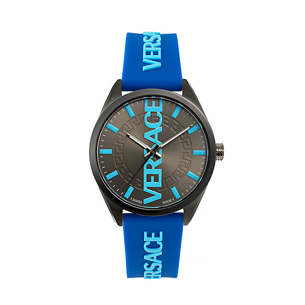 Versace V-Vertical Grey Round Dial Quartz Analog Men Watch