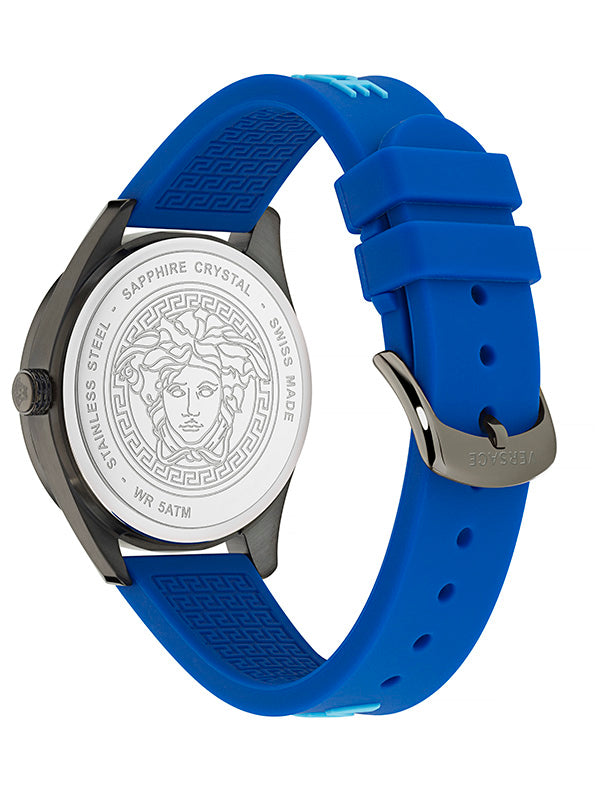 Versace V-Vertical Grey Round Dial Quartz Analog Men Watch