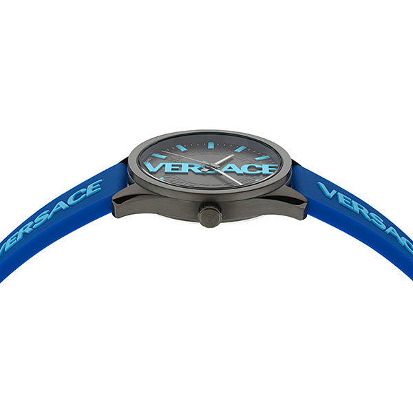 Versace V-Vertical Grey Round Dial Quartz Analog Men Watch Watch Versace