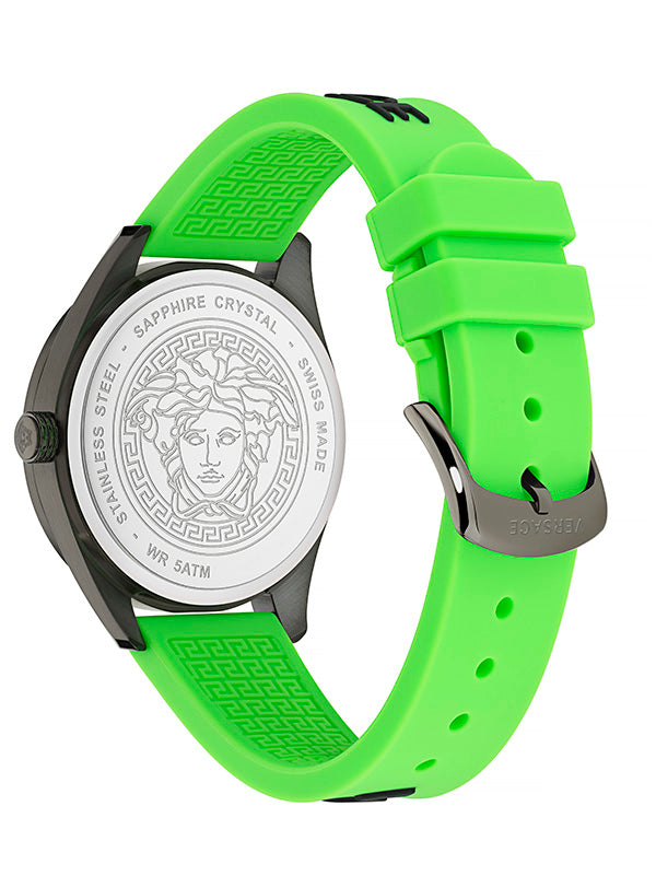 Versace V-Vertical Grey Round Dial Quartz Analog Men Watch